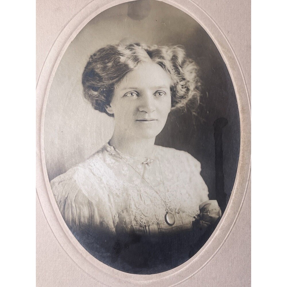 Utzett Vintage Black & White Portrait Photograph Woman Portland Matted